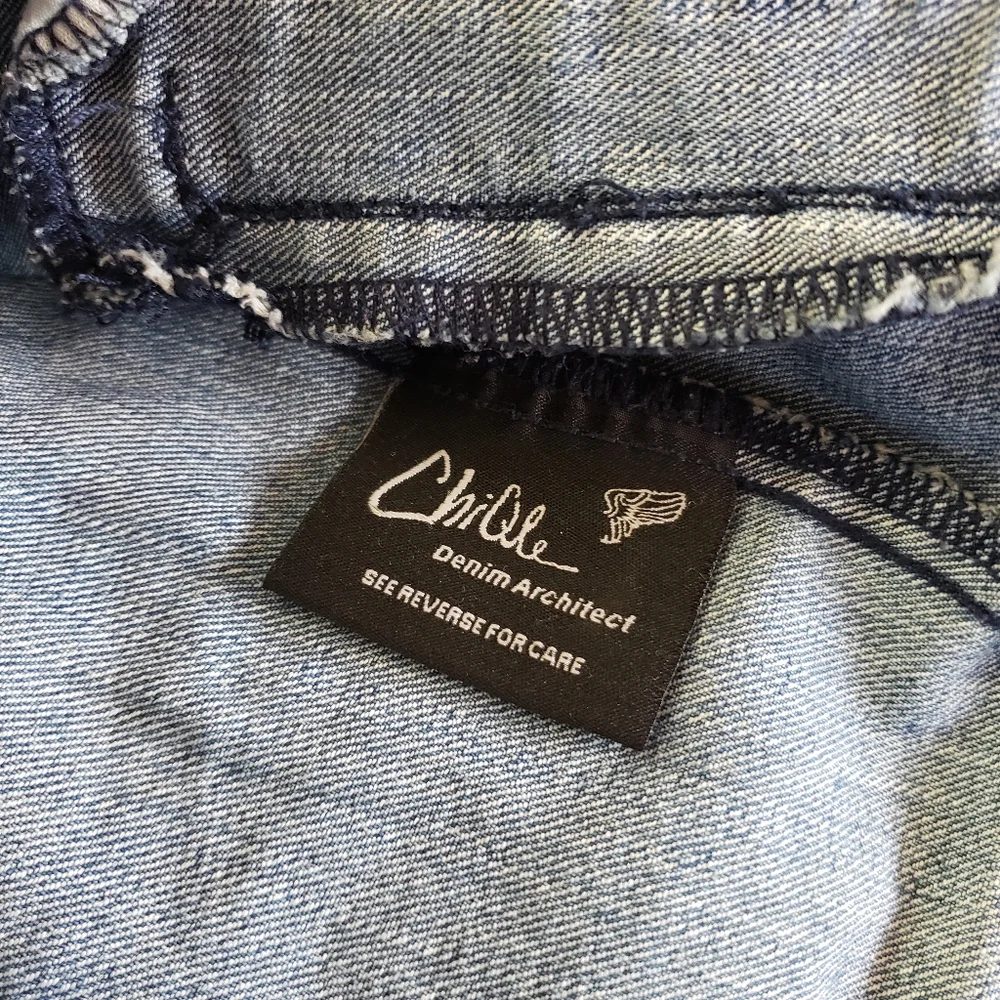 Denim jean jacket with star pattern Girls Size Medium